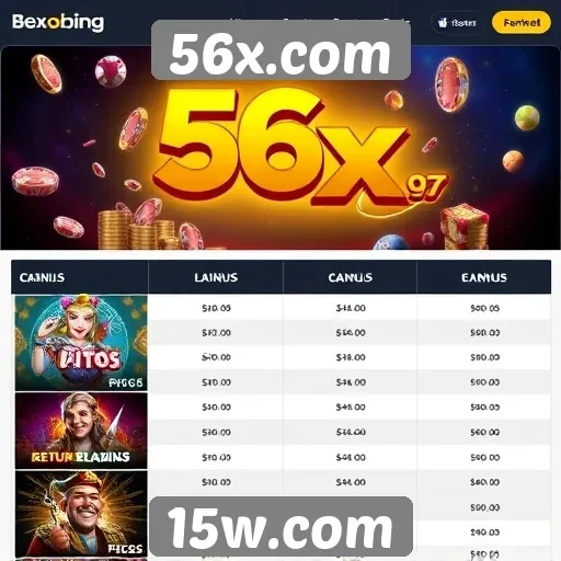 Funcionamento do sistema de bônus do 56x.com